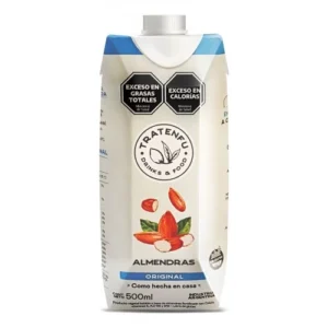 Leche de Amendras Sin Azúcar, 500 ml. Tratenfu