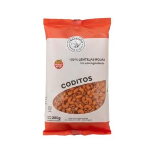 Coditos de Lenteja Roja, 250 gr. Tratenfu